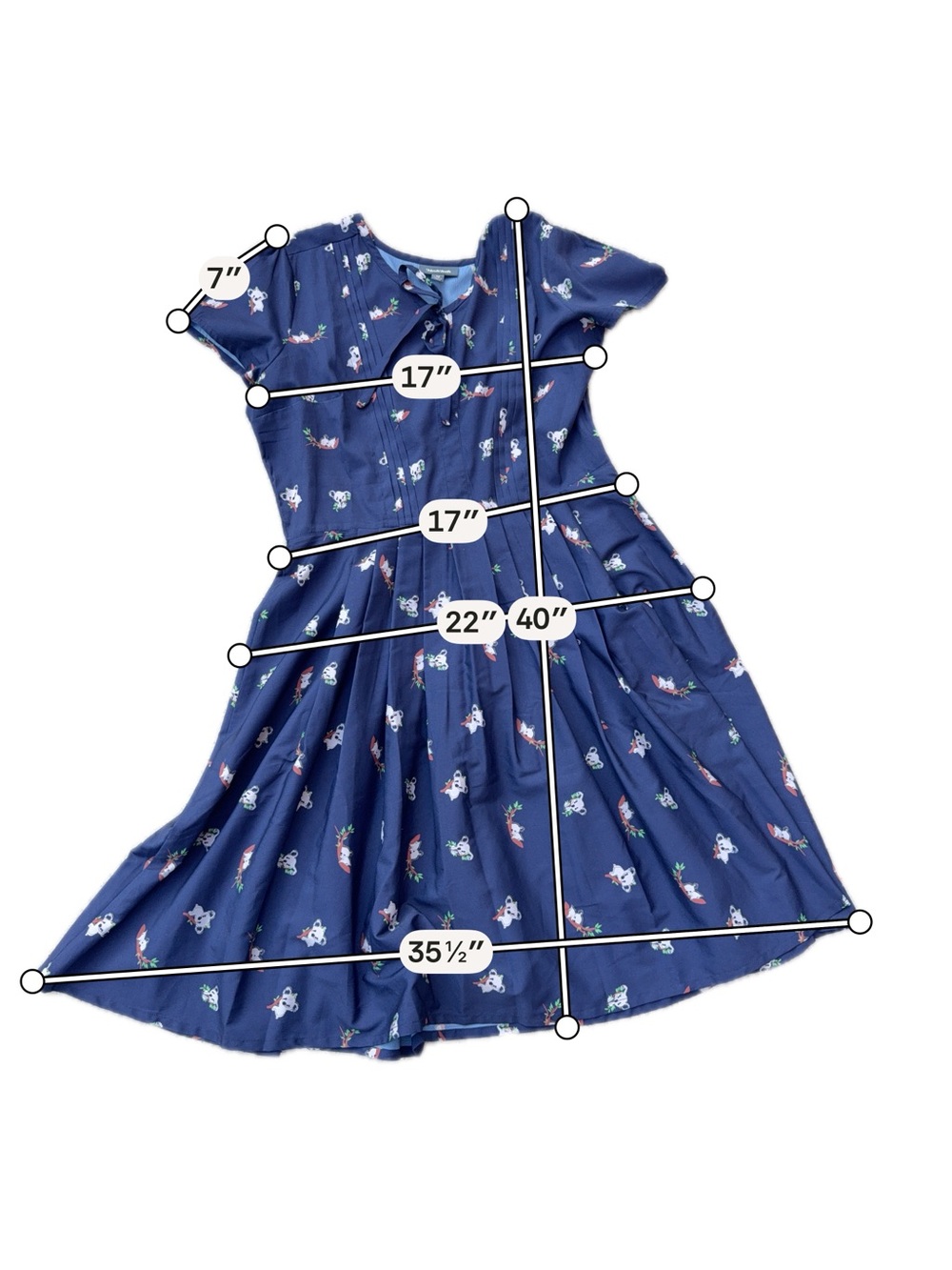 ModCloth Koala Print Dress Size 12 - Picture 10 of 10